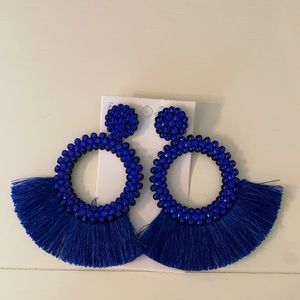 Blue Tassel earrings